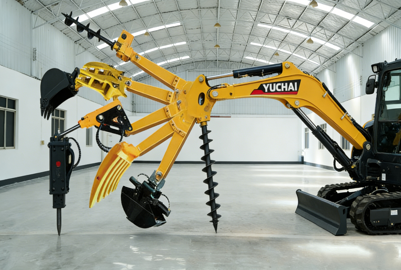 Selección de sistemas de acoplamiento rápido y accesorios de trabajo para excavadoras