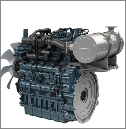 Angetrieben von einem Kubota-Motor